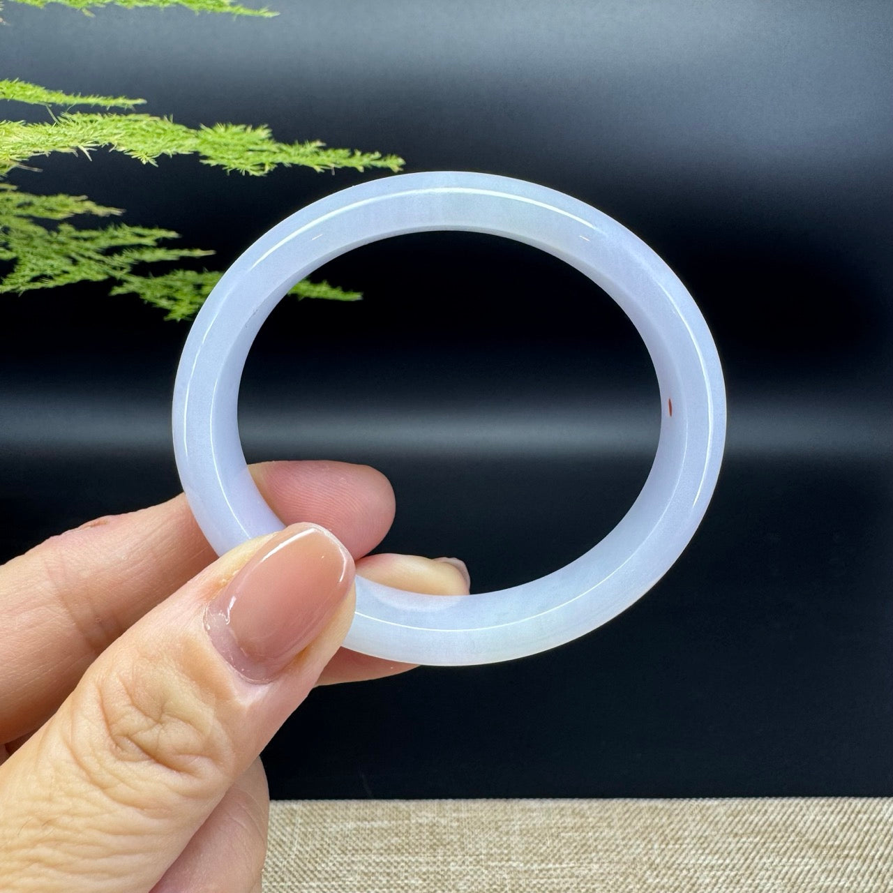 Genuine Burmese Lavender Jade Jadeite Bangle Bracelet ( 54.1mm*47.4 )