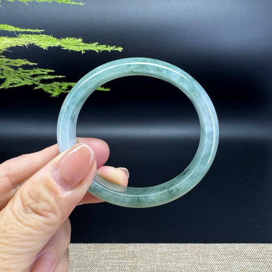 Genuine Burmese Green Jade Jadeite Bangle Bracelet ( 54.4*48.9mm )