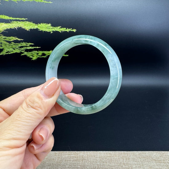 Genuine Burmese Green Jade Jadeite Bangle Bracelet ( 54.4*48.9mm )