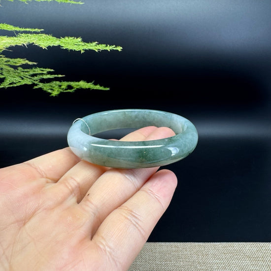 Genuine Burmese Green Jade Jadeite Bangle Bracelet ( 54.4*48.9mm )