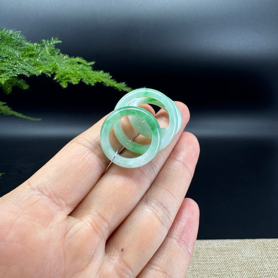 RealJade® Burmese White Green(BDQ) Traditional Jadeite Jade Ring