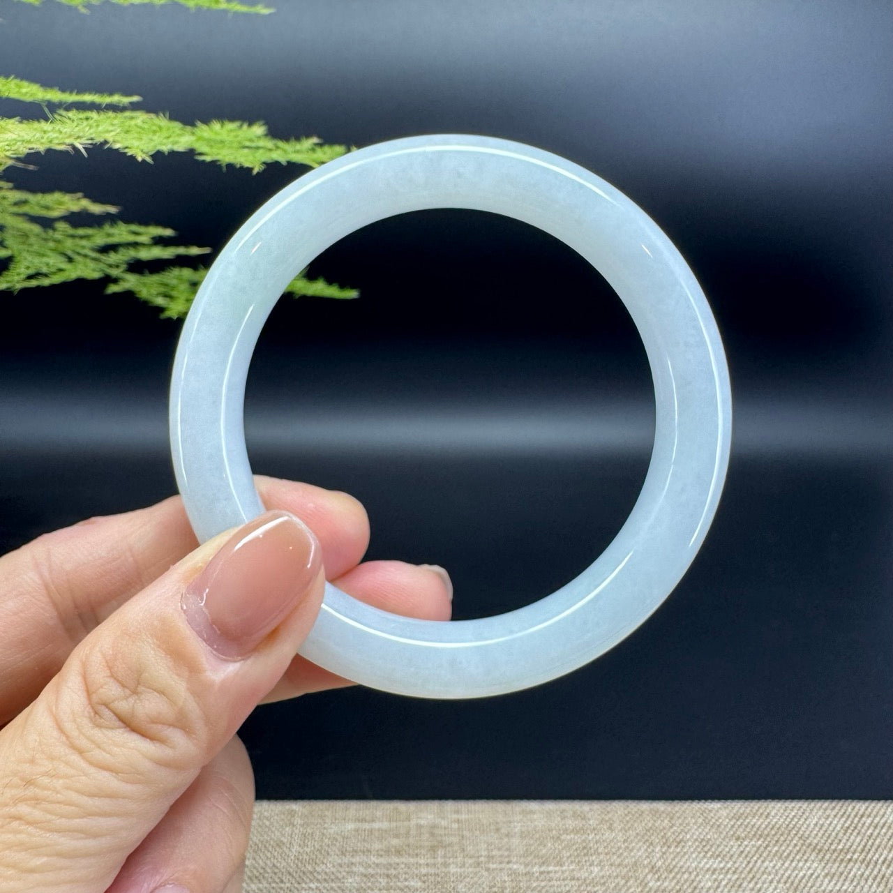 Genuine Burmese Icy Jade Jadeite Bangle Bracelet ( 54.8mm )