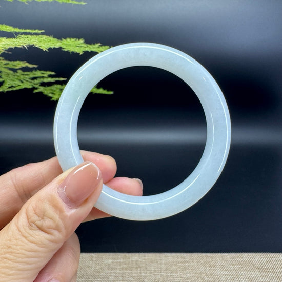 Genuine Burmese Icy Jade Jadeite Bangle Bracelet ( 54.8mm )