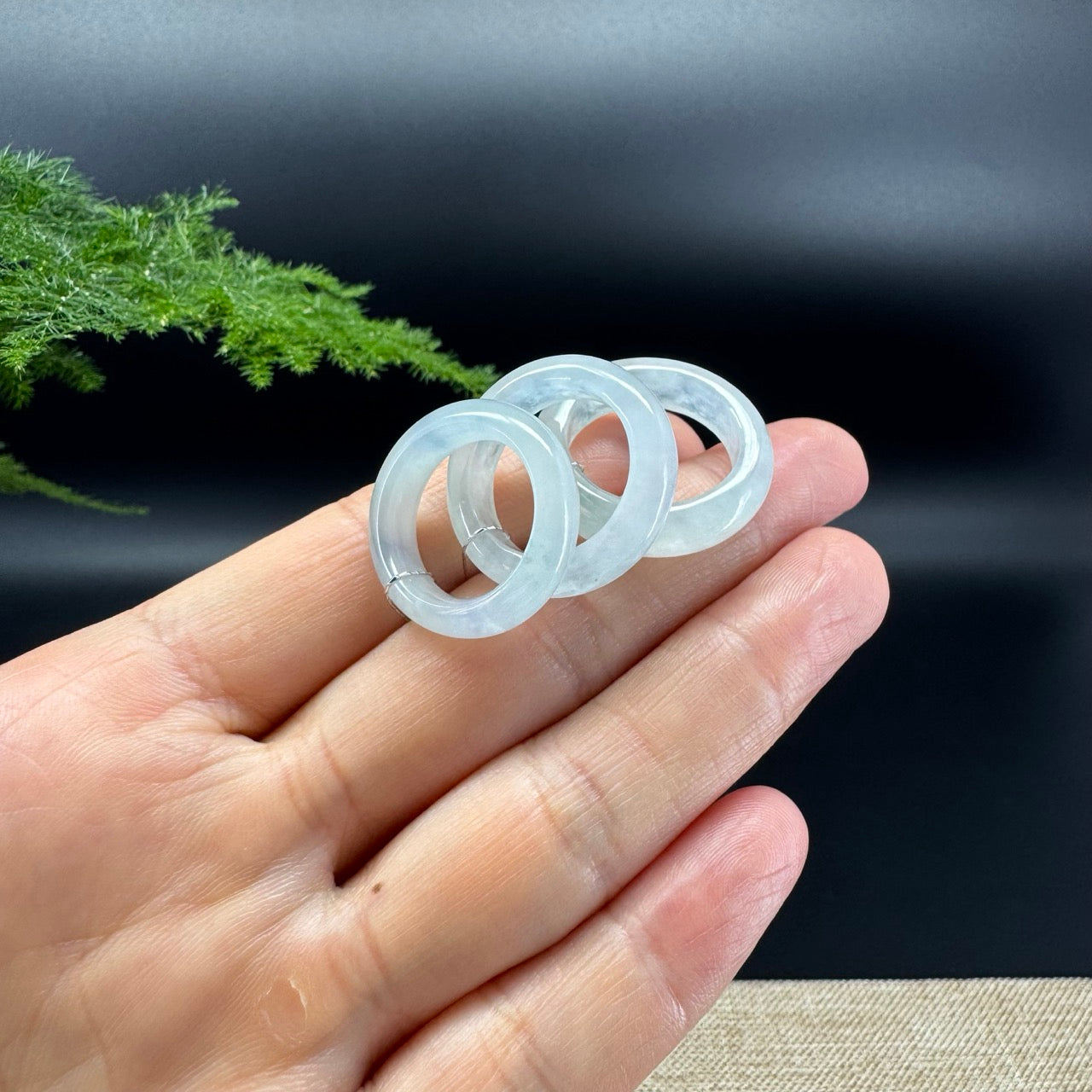 RealJade® Burmese Icy White Traditional Jadeite Jade Ring