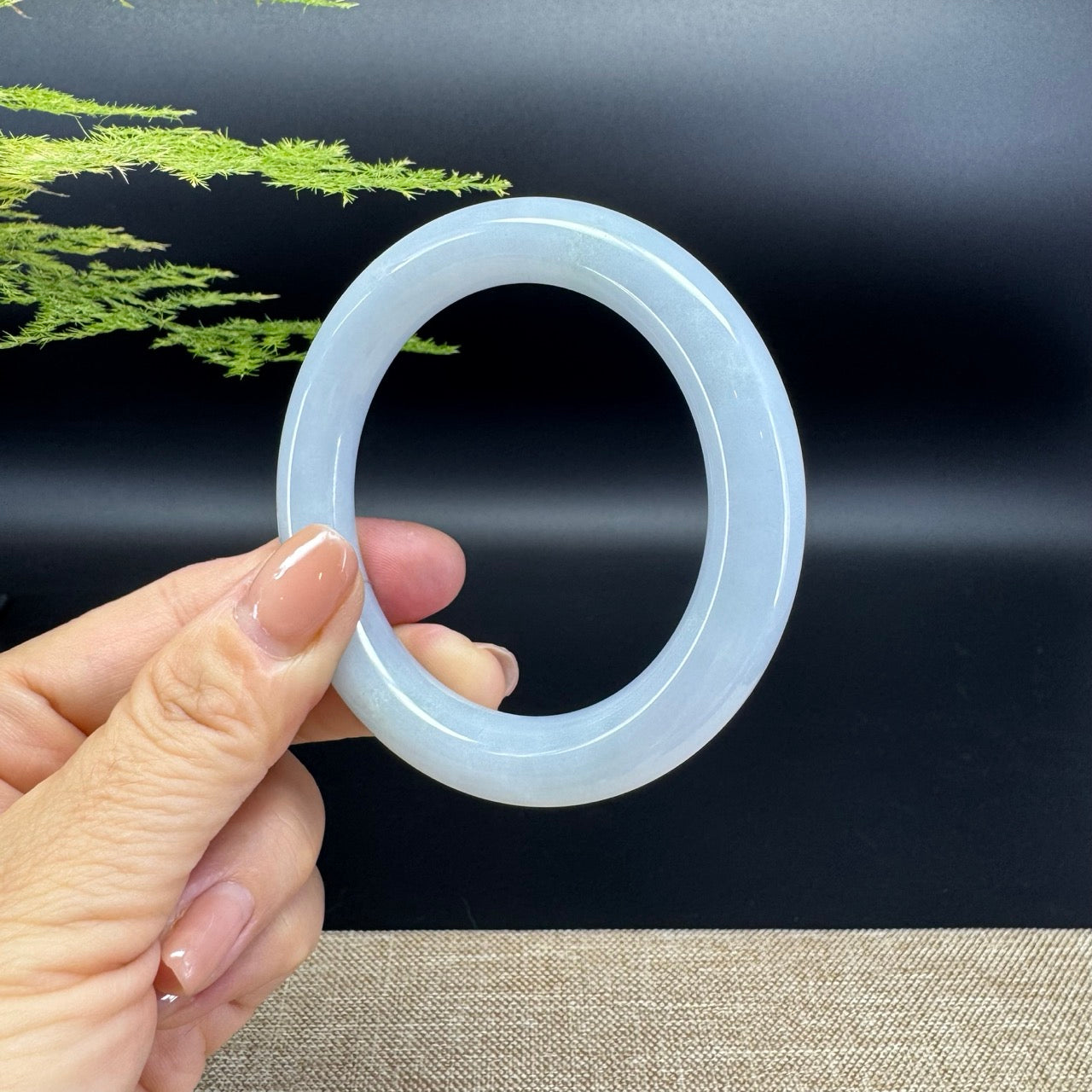 Genuine Burmese Icy Jade Jadeite Bangle Bracelet ( 54.8mm )