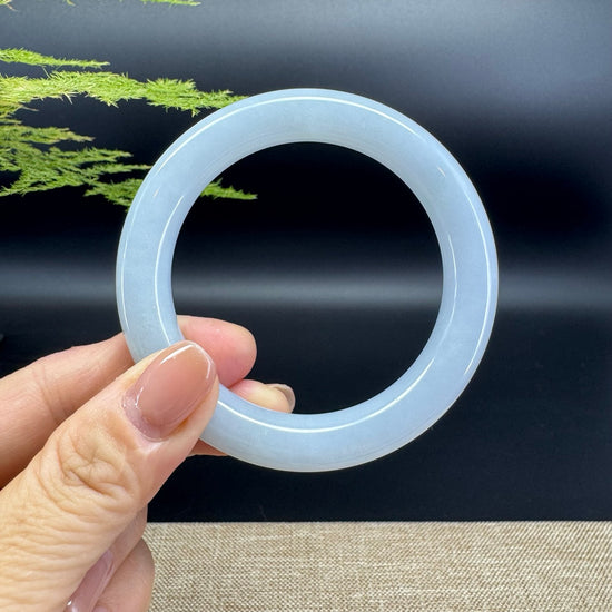 Genuine Burmese Icy Jade Jadeite Bangle Bracelet ( 54.8mm )