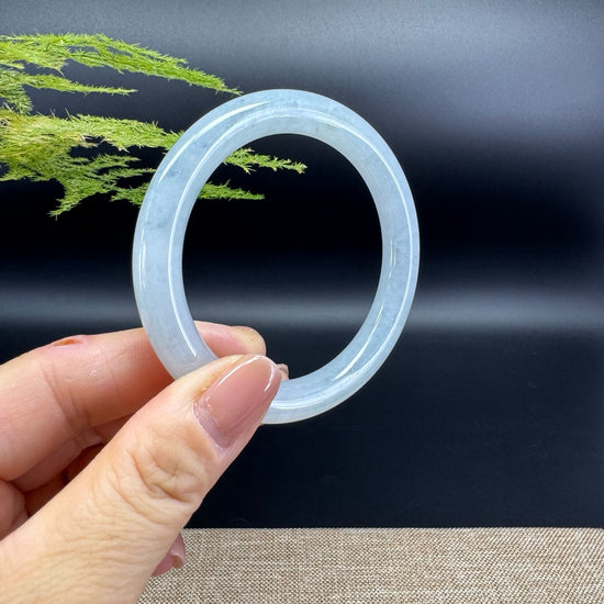 Genuine Burmese Icy Green Jade Jadeite Bangle Bracelet (54.1mm)