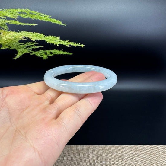 Genuine Burmese Icy Green Jade Jadeite Bangle Bracelet (54.1mm)