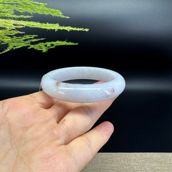 Genuine Burmese Lavender Jade Jadeite Bangle Bracelet ( 54.8mm )