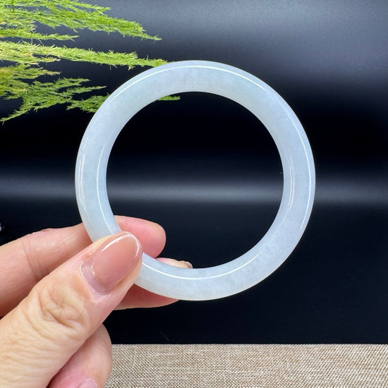 Genuine Burmese Icy Green Jade Jadeite Bangle Bracelet ( 54.8mm )