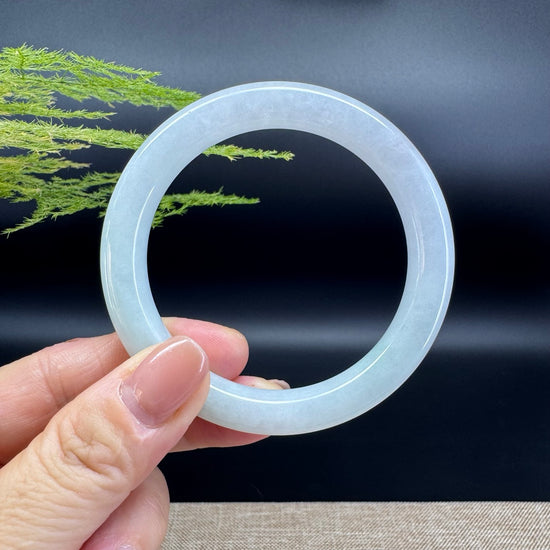 Genuine Burmese Green Jade Jadeite Bangle Bracelet ( 54.7mm )