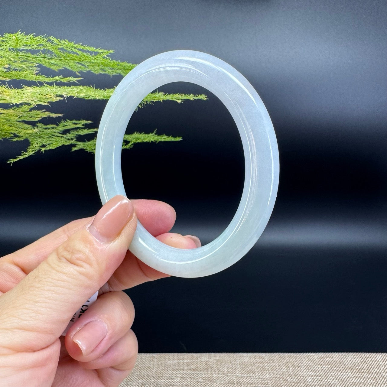 Genuine Burmese Green Jade Jadeite Bangle Bracelet ( 54.7mm )