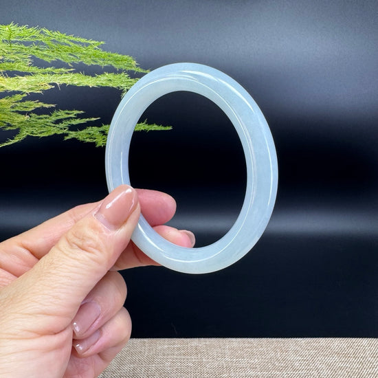 Genuine Burmese Green Jade Jadeite Bangle Bracelet (54.4mm)