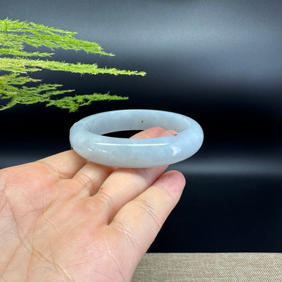 Genuine Burmese Icy Green Jade Jadeite Bangle Bracelet (54.9mm)