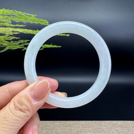 Genuine Burmese Icy Green Jade Jadeite Bangle Bracelet ( 54.8mm )