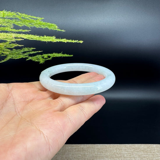 Genuine Burmese Icy Green Jade Jadeite Bangle Bracelet ( 54.8mm )