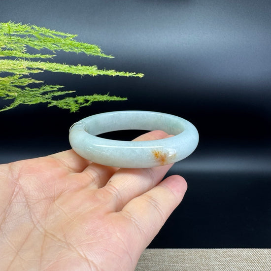 Genuine Burmese Yellow Green Jade Jadeite Bangle Bracelet ( 54.9mm )