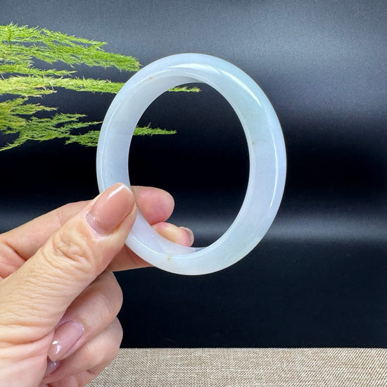 Genuine Burmese Ice Green Jade Jadeite Bangle Bracelet (54.4mm)