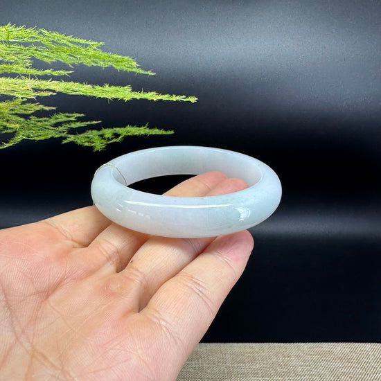 Genuine Burmese Ice Green Jade Jadeite Bangle Bracelet (54.4mm)