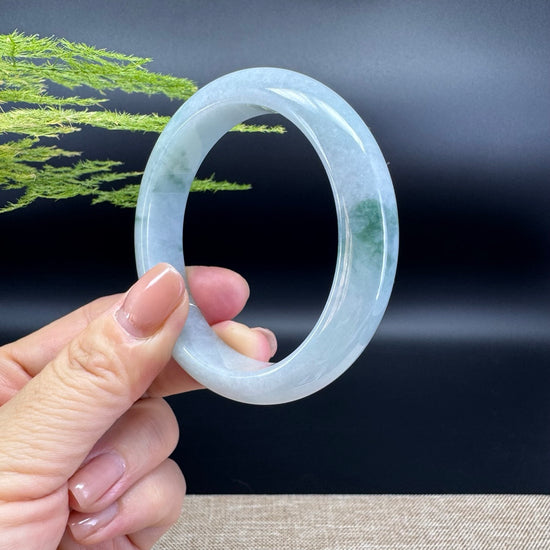 Genuine Burmese Green Jade Jadeite Bangle Bracelet ( 54.5mm )
