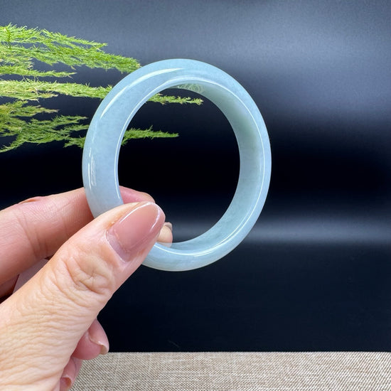 Genuine Burmese Green Jade Jadeite Bangle Bracelet ( 54.3mm )