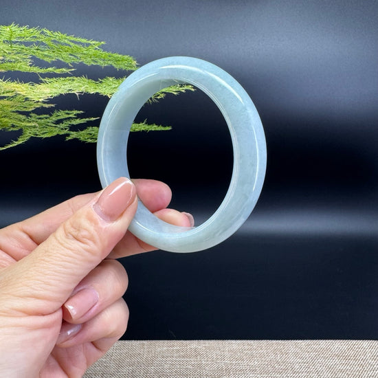 Genuine Burmese Green Jade Jadeite Bangle Bracelet ( 54.3mm )