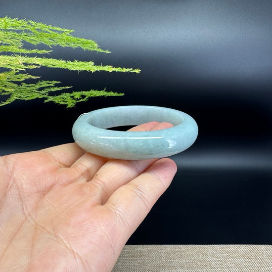 Genuine Burmese Green Jade Jadeite Bangle Bracelet ( 54.3mm )