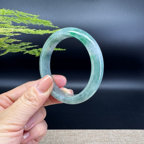Genuine Burmese Green Jade Jadeite Bangle Bracelet ( 54mm )