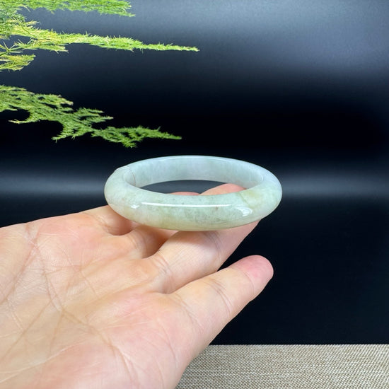 Genuine Burmese Icy Yellow Jade Jadeite Bangle Bracelet ( 54.7mm )