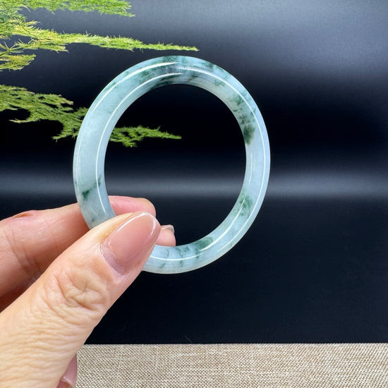 Genuine Burmese Green Jade Jadeite Bangle Bracelet ( 54.1mm )