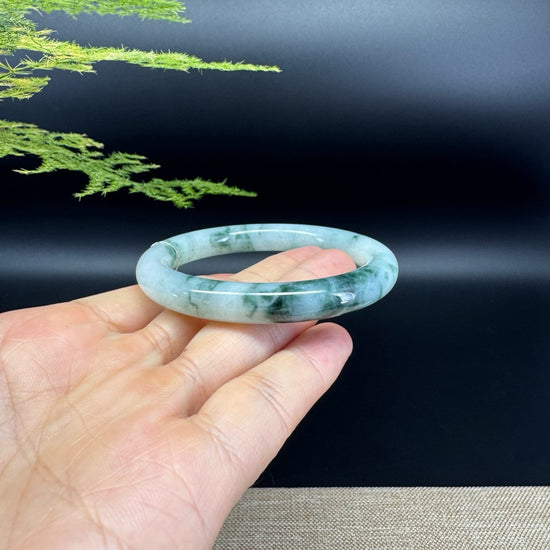 Genuine Burmese Green Jade Jadeite Bangle Bracelet ( 54.1mm )