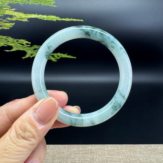 Genuine Burmese Green Jade Jadeite Bangle Bracelet ( 54.1mm )