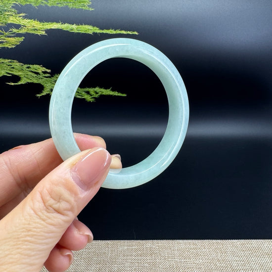 Genuine Burmese Green Jade Jadeite Bangle Bracelet ( 54.4mm )