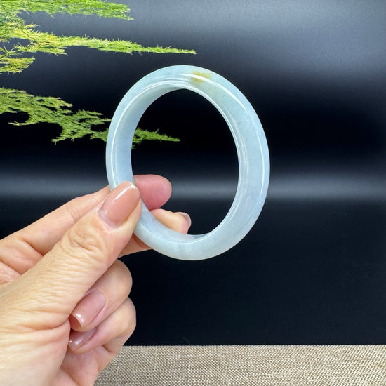 Genuine Burmese Yellow Green Jade Jadeite Bangle Bracelet ( 54.2mm )