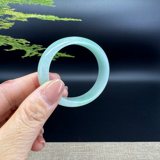 Genuine Burmese Green Jade Jadeite Bangle Bracelet ( 54*45mm )