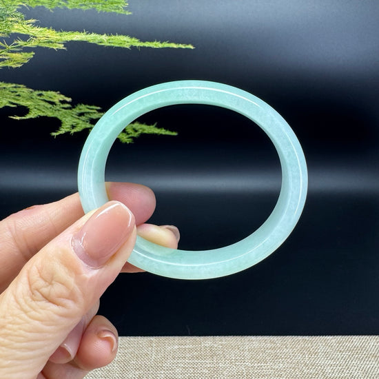 Genuine Burmese Green Jade Jadeite Bangle Bracelet ( 54*45mm )