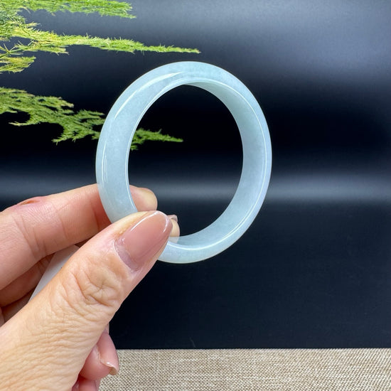 Genuine Burmese Green Jade Jadeite Bangle Bracelet ( 53.9mm )