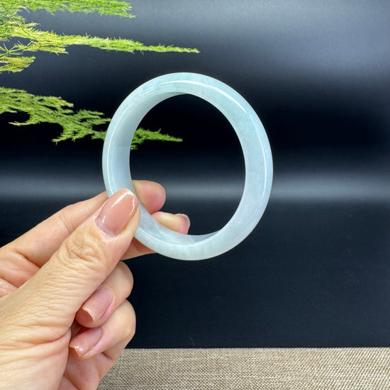 Genuine Burmese Green Jade Jadeite Bangle Bracelet ( 53.9mm )