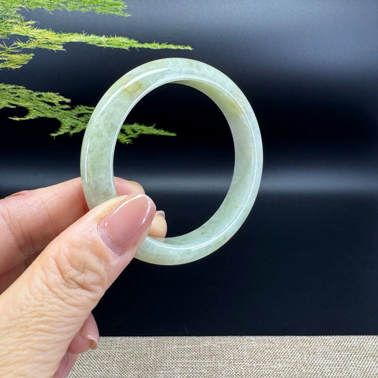Genuine Burmese Yellow Jade Jadeite Bangle Bracelet ( 54.9mm )