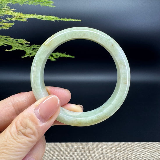 Genuine Burmese Yellow Jade Jadeite Bangle Bracelet ( 54.9mm )