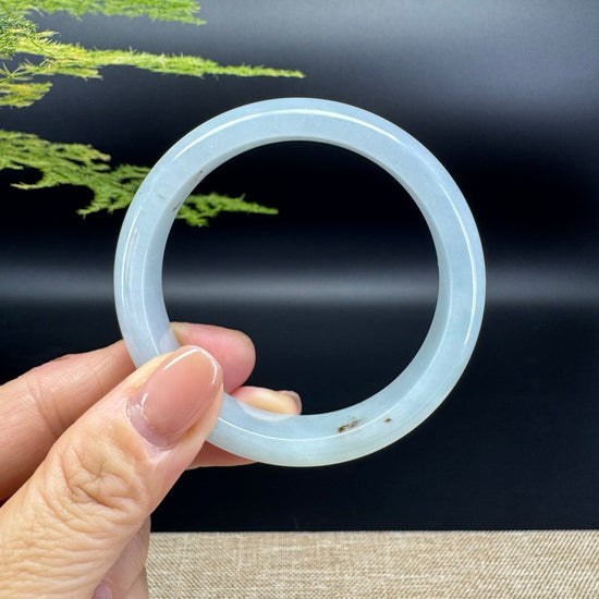 Genuine Burmese Icy Green Jade Jadeite Bangle Bracelet ( 54.8mm )