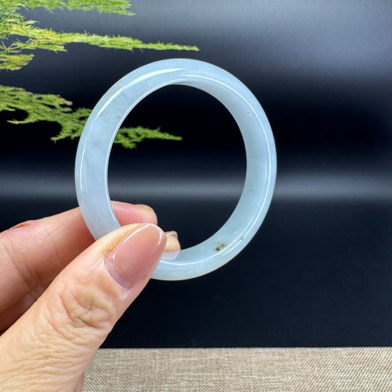 Genuine Burmese Icy Green Jade Jadeite Bangle Bracelet ( 54.8mm )