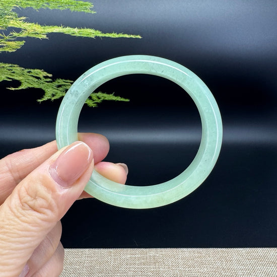 Genuine Burmese Green Jade Jadeite Bangle Bracelet (54.9*49.7mm)