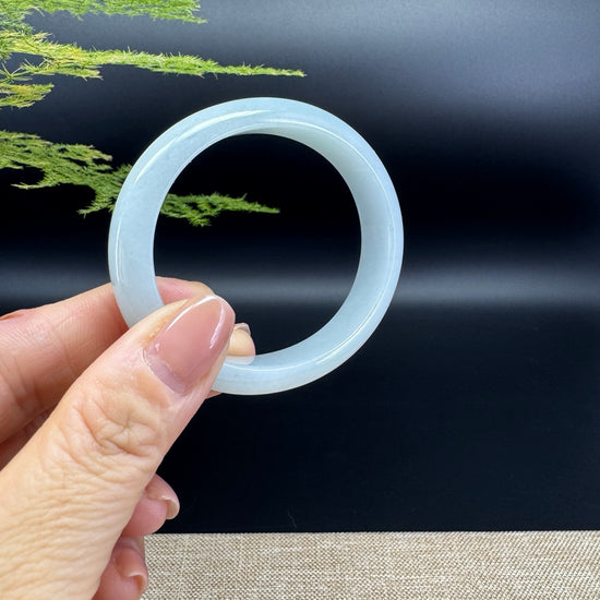 Genuine Burmese Green Jade Jadeite Bangle Bracelet ( 54.2*48.2mm )