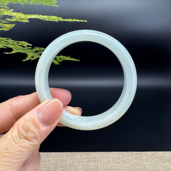 Genuine Burmese Yellow Green Jade Jadeite Bangle Bracelet ( 54.2mm )