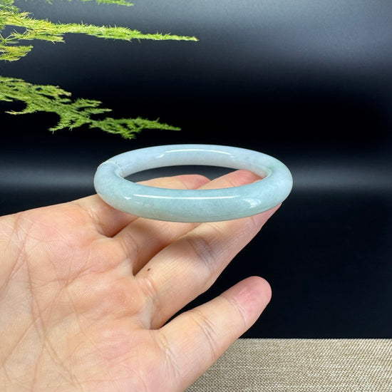 Genuine Burmese Icy Green Jade Jadeite Bangle Bracelet ( 54.6mm )