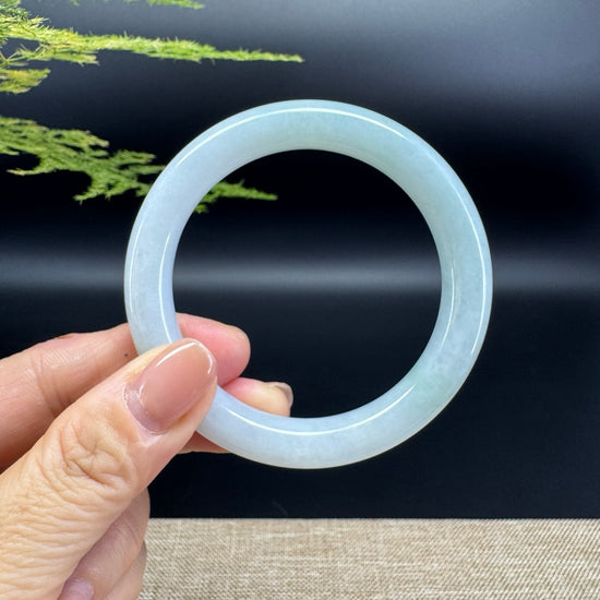 Genuine Burmese Icy Green Jade Jadeite Bangle Bracelet ( 54.6mm )
