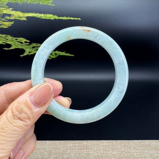 Genuine Burmese Icy Green Jade Jadeite Bangle Bracelet ( 54.9mm )