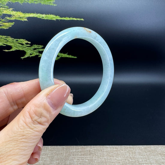 Genuine Burmese Icy Green Jade Jadeite Bangle Bracelet ( 54.9mm )