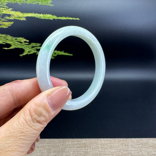 Genuine Burmese Green Jade Jadeite Bangle Bracelet ( 54.6mm )